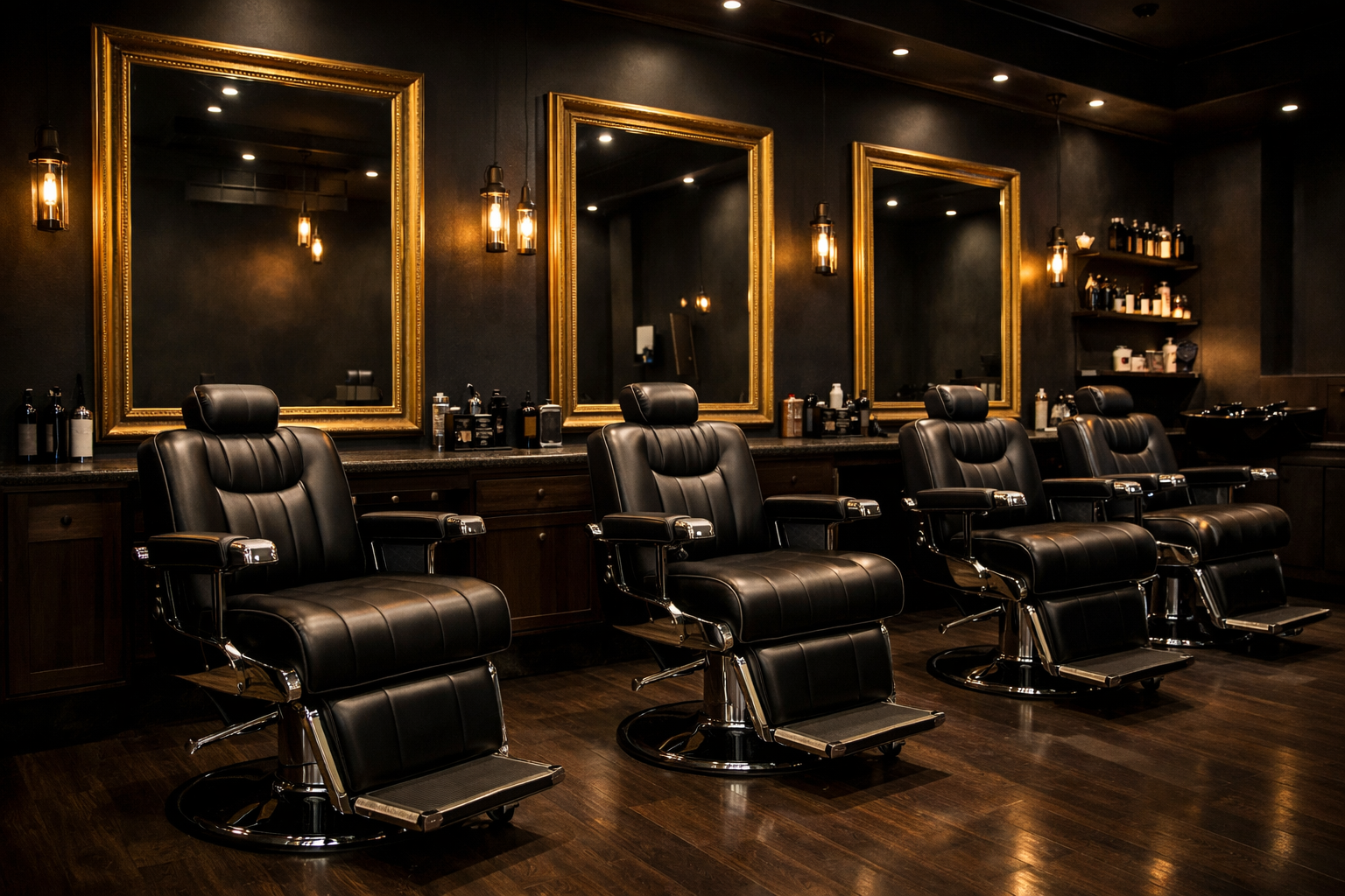 Karakedi Barber modern berber salonu iç mekan